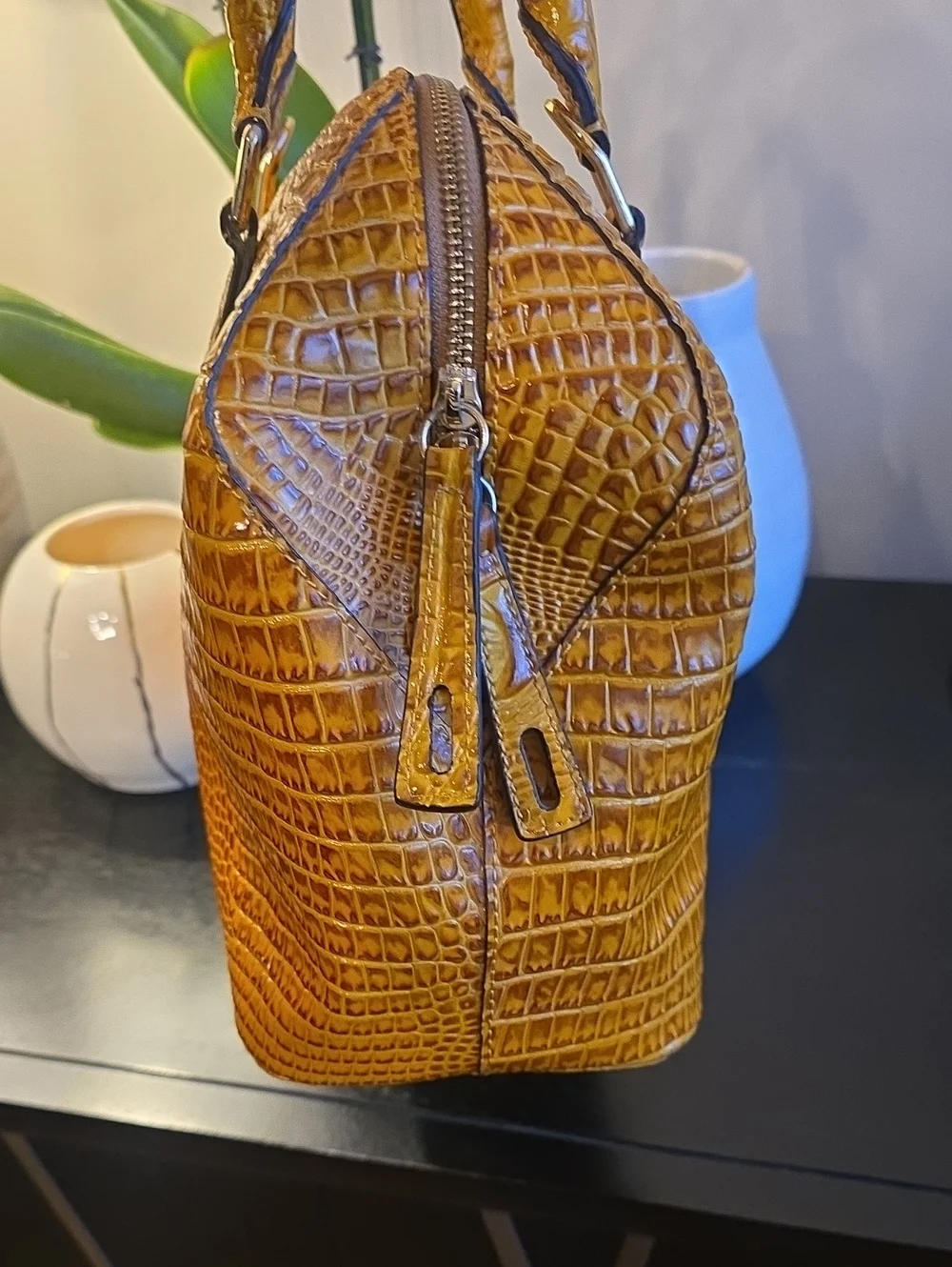 Vicenzo Leather Dome Satchel